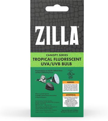 Show full view: Zilla Canopy Series Fluorescent UVB/UVA Bulbs, Tropical, 13 W slide 5 of 8