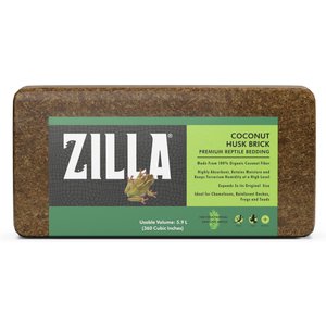 Zilla Coconut Husk Brick Premium Reptile Bedding, 1.43-lb bag