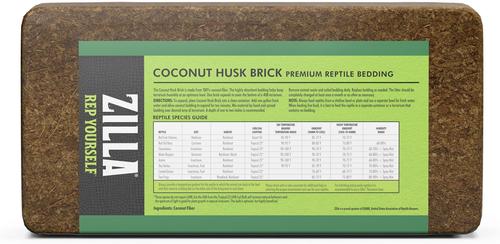 Show full view: Zilla Coconut Husk Brick Premium Reptile Bedding, 1.43-lb bag slide 9 of 9