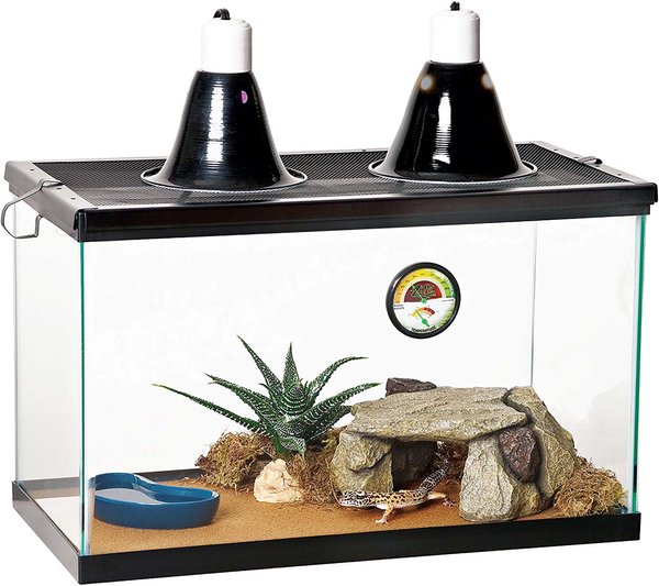 ZILLA Desert Reptile Terrarium Starter Kit with Light Heat, 10