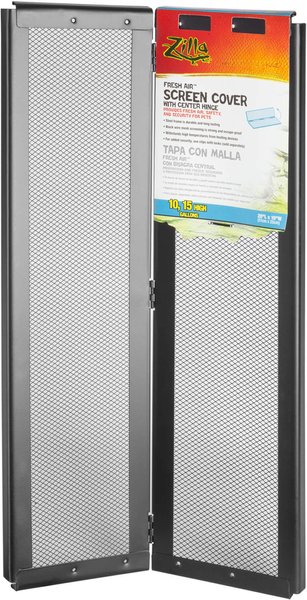 Zilla Fresh Air Screen Cover with Center Hinge for Terrariums