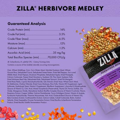 Show full view: Zilla Herbivore Medley Diet Bearded Dragon Lizard & Tortoise Food, 4-oz bag slide 6 of 11
