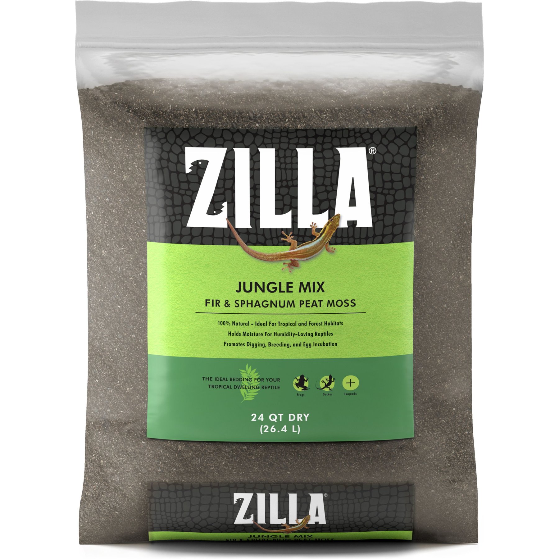 Zilla Jungle Mix Fir & Sphagnum Peat Moss Organic Reptile Bedding, 24-qt bag