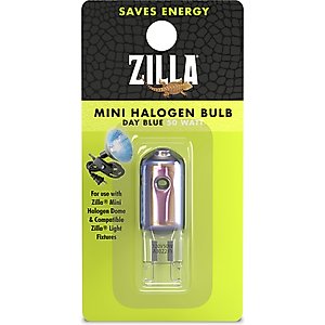 Zilla Light & Heat Mini Halogen Bulb for Reptile Terrariums, Day Blue, 50 Watts