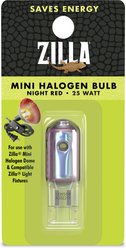 Zilla Light & Heat Mini Halogen Bulb for Reptile Terrariums, Night Red, 25 Watts