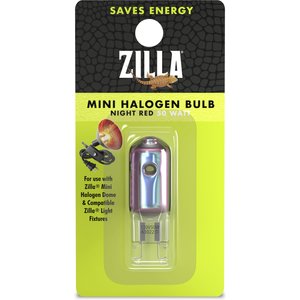 Zilla Light & Heat Mini Halogen Bulb for Reptile Terrariums, Night Red, 50 Watts