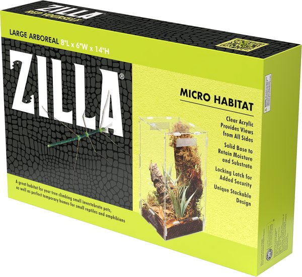 Zilla Micro Habitat Terrariums with Locking Latch Arboreal