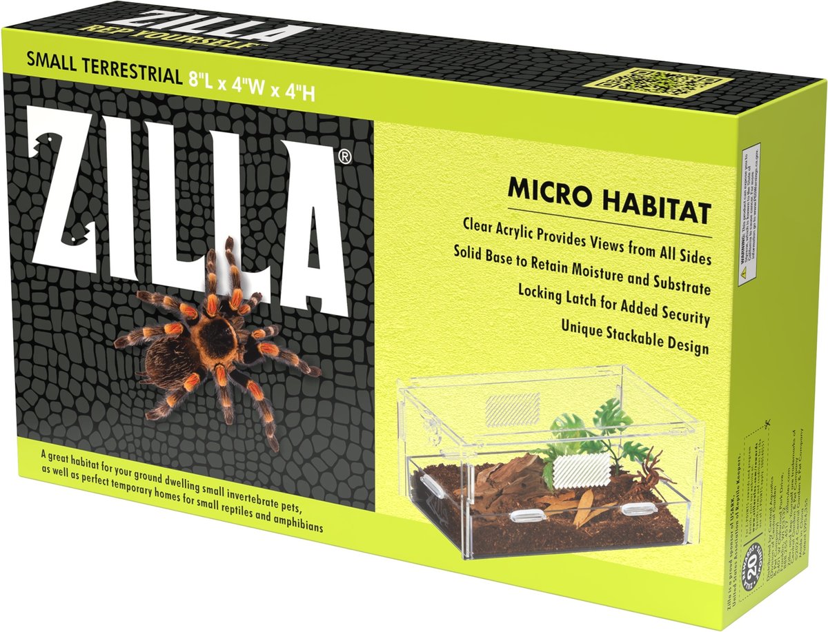 Zilla Micro Habitat Terrariums with Locking Latch Terrestrial