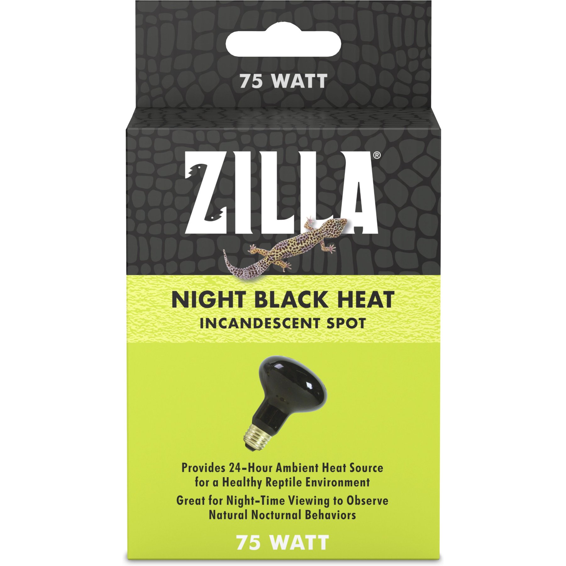 Zilla Night Black Spot Light Reptile Basking Bulb, 75-watt