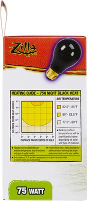Show full view: Zilla Night Black Reptile Basking Bulb, 75-watt slide 5 of 9
