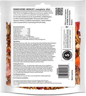 Show full view: Zilla Omnivore Medley Diet Lizard Food, 4-oz bag slide 9 of 11