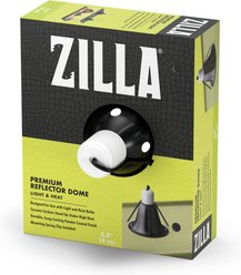 Zilla Premium Reflector Light & Heat Black Ceramic Dome Lighting Fixture, 5.5-in