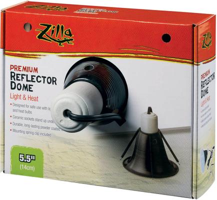 Show full view: Zilla Premium Reflector Light & Heat Black Ceramic Dome Lighting Fixture, 5.5-in slide 7 of 11