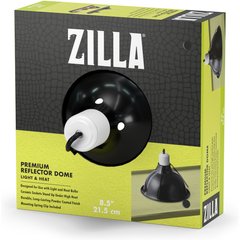 Zilla Premium Reflector Light & Heat Black Ceramic Dome Lighting Fixture, 8.5-in
