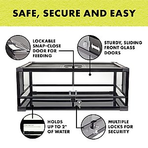 Zilla QuickBuild Terrarium, Black, 30-in 20-gal
