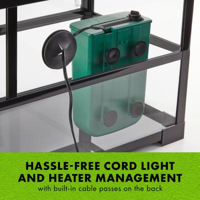 Show full view: Zilla Aquatic Turtle QuickBuild Terrarium, Black, 47 x 15 x 18-in, 26 Gal slide 7 of 9