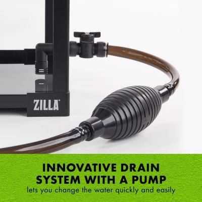 Show full view: Zilla Aquatic Turtle QuickBuild Terrarium, Black, 47 x 15 x 18-in, 26 Gal slide 6 of 9