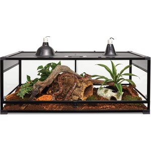 Zilla QuickBuild Terrarium, Black, 48-in 65-gal