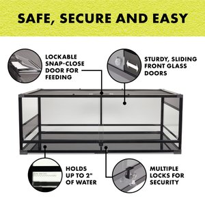 Zilla QuickBuild Terrarium, Black, 48-in 65-gal