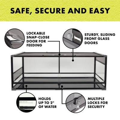 Show full view: Zilla QuickBuild Terrarium, Black, 48-in 65-gal slide 5 of 13