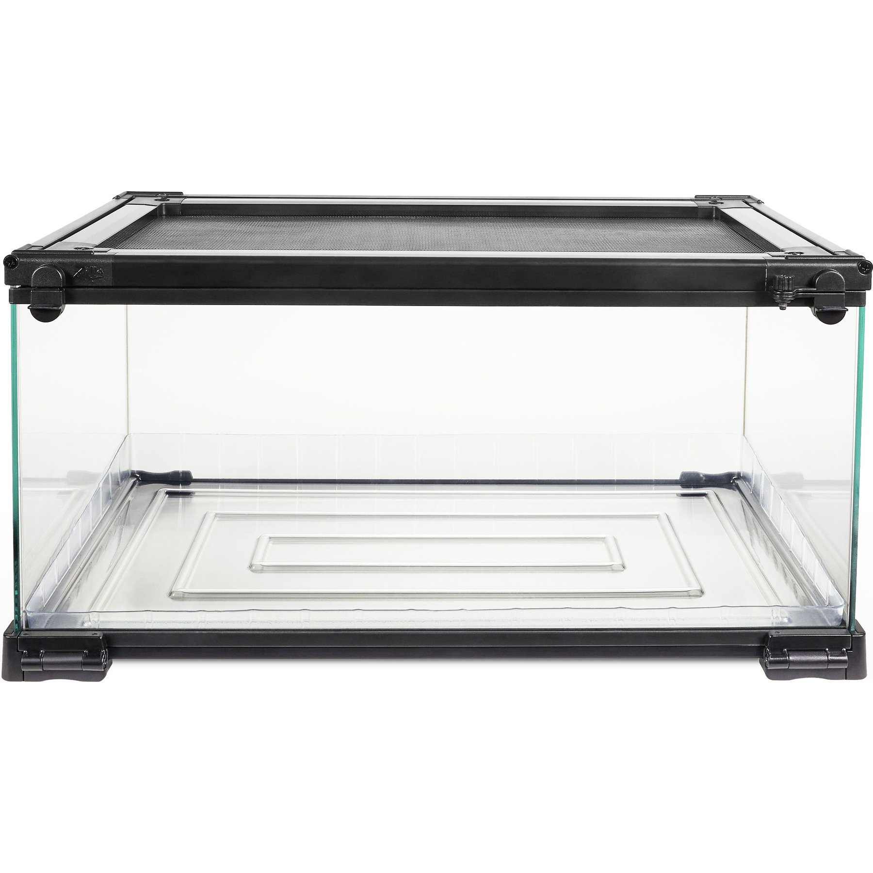 Zilla QuickBuild Terrarium with Easy Clean Bedding Tray, Black, 20-in