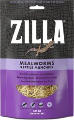 Zilla Reptile Munchies Mealworms Lizard Food, 3.75-oz bag