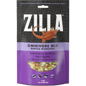 Zilla Reptile Munchies Omnivore Mix Lizard Food, 4-oz bag