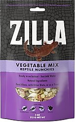 Zilla Reptile Munchies Vegetable Mix Lizard Food, 4-oz bag