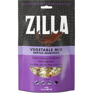 Zilla Reptile Munchies Vegetable Mix Lizard Food, 4-oz bag
