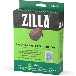 Zilla Reptile Terrarium Filter Replacement Cartridges, 3 count, Large