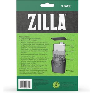 Zilla Reptile Terrarium Filter Replacement Cartridges, 3 count, Large