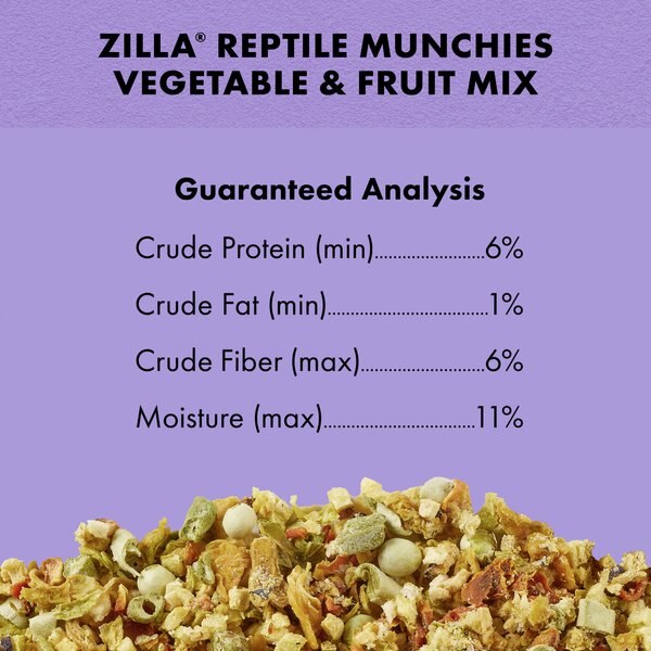 Zilla Small Animal Munchies Vegetable & Fruit Mix Lizard Food