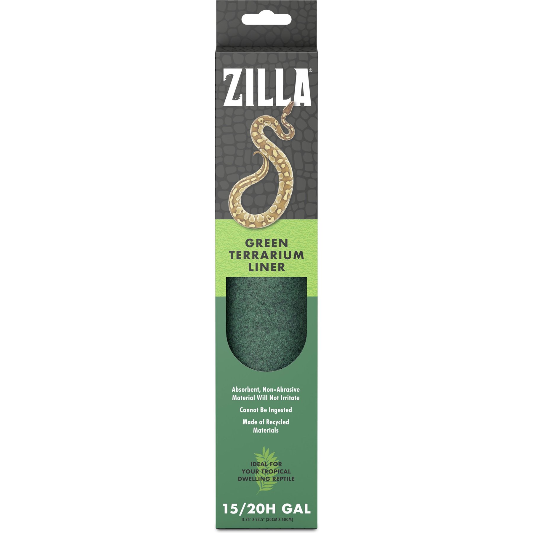 Zilla Terrarium Liner, Green, 15-20H gal