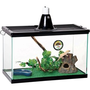 Zilla Tropical Reptile Terrarium Starter Kit with Light & Heat, 10-gal