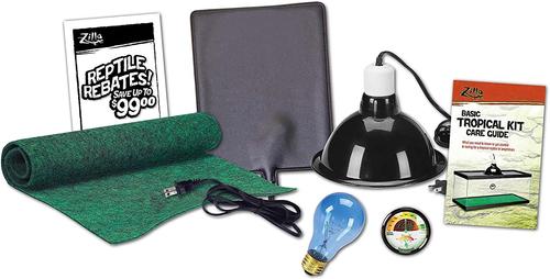 Show full view: Zilla Tropical Reptile Terrarium Starter Kit with Light & Heat, 10-gal slide 4 of 11