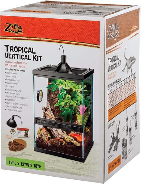 Zilla Tropical Vertical Starter Kit with Mini Halogen Lighting