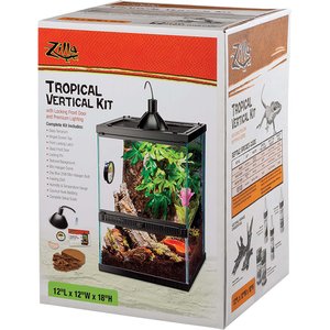 Zilla Tropical Vertical Starter Kit with Mini Halogen Lighting