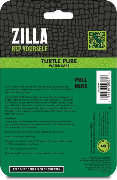 Zilla Turtle PURE Water Conditioner, 4 count