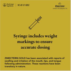 Zimecterin Gold Ivermectin & Praziquantel Paste Horse Dewormer, 0.26-oz syringe, 1 count
