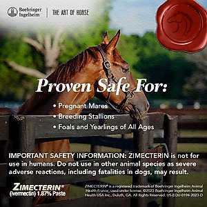 Zimecterin Ivermectin 1.87% Paste Horse Dewormer, .21-oz syringe, 1 count