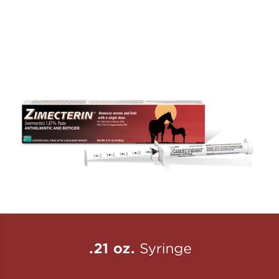 Show full view: Zimecterin Ivermectin 1.87% Paste Horse Dewormer, .21-oz syringe, 1 count slide 8 of 9