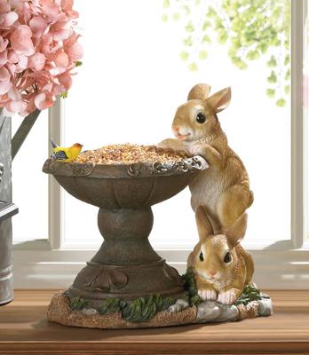 Show full view: Zingz & Thingz Playful Bunnies Bird Feeder slide 4 of 4