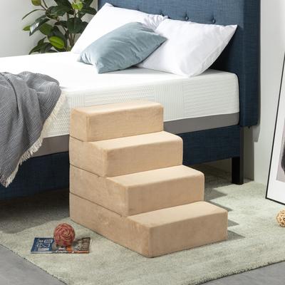 Show full view: Zinus Comfort Cat & Dog Stairs, Cream, Large, 4 Step slide 3 of 10