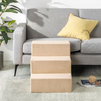 Show full view: Zinus Comfort Cat & Dog Stairs, Cream, Medium, 3 Step slide 2 of 10