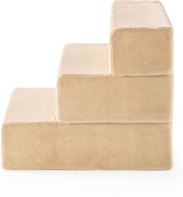 Show full view: Zinus Comfort Cat & Dog Stairs, Cream, Medium, 3 Step slide 6 of 10