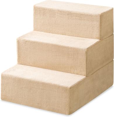 Show full view: Zinus Comfort Cat & Dog Stairs, Cream, Medium, 3 Step slide 8 of 10