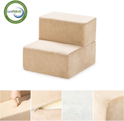 Show full view: Zinus Comfort Cat & Dog Stairs, Cream, X-Small, 2 Step slide 4 of 10