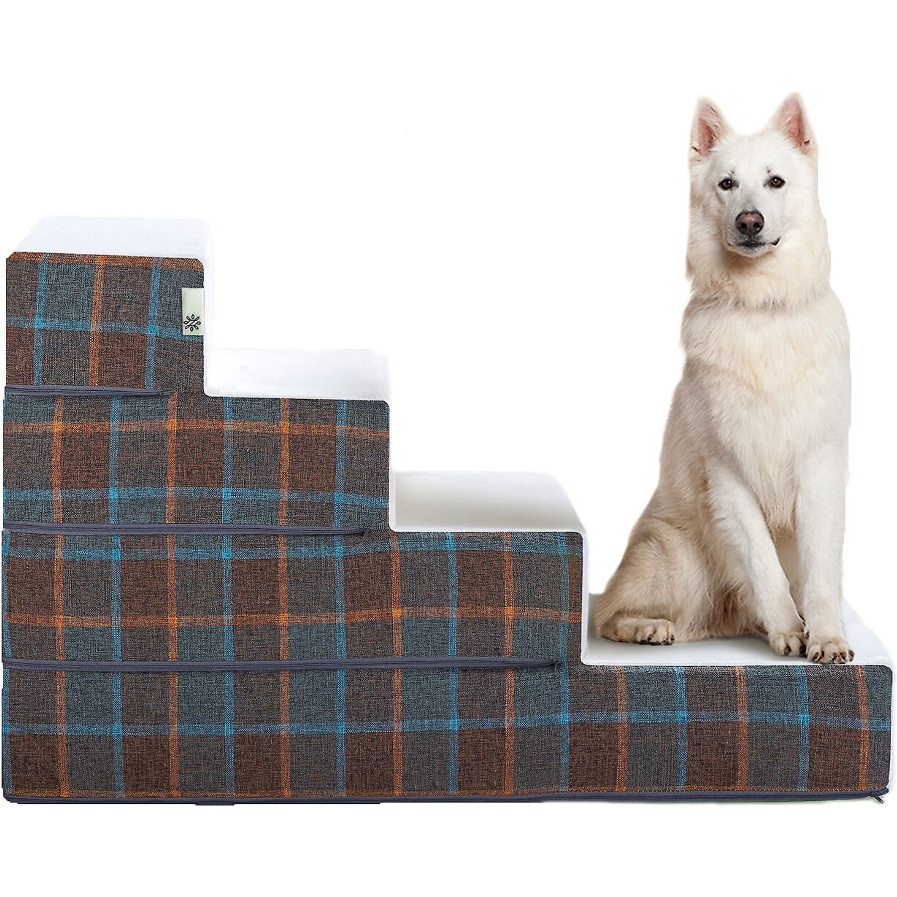 Zinus Cozy Cat & Dog Stairs, Blue Placid, Large