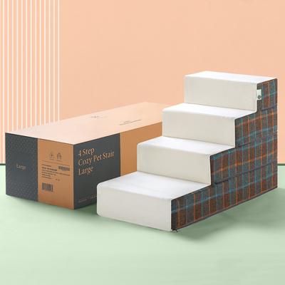 Show full view: Zinus Cozy Cat & Dog Stairs, Blue Placid, Large slide 8 of 9