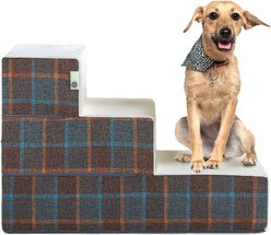 Zinus Cozy Cat & Dog Stairs, Blue Placid, Medium